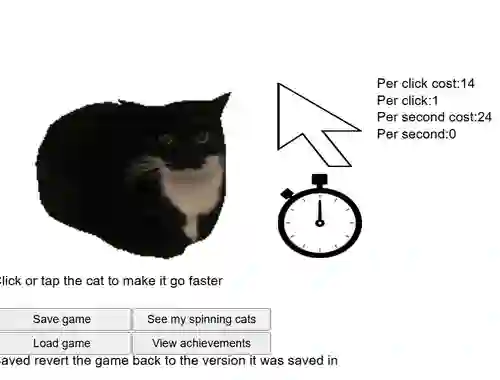 Xogo Spinning Cat Clicker en liña