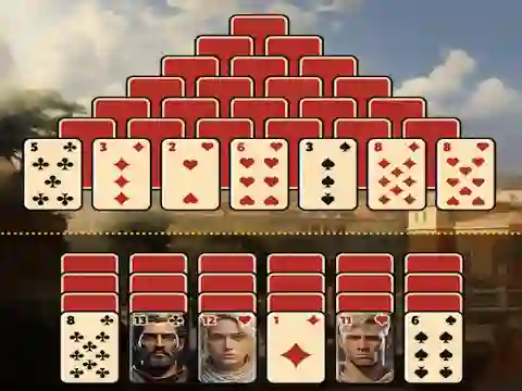 Xogo Pyramid Solitaire Ancient Rome en liña