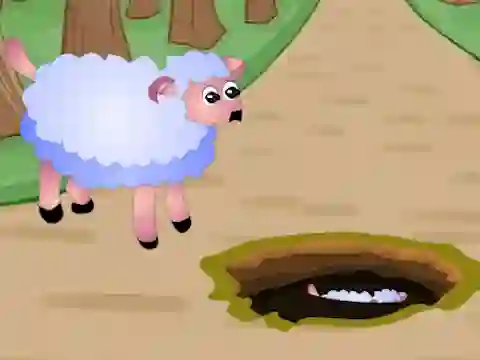 Xogo Help Fallen Down Sheep Baby en liña