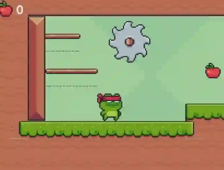 Xogo Green Ninja Collects Apples en liña