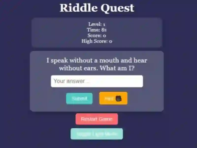 Xogo Riddle Quest Brain Teaser en liña