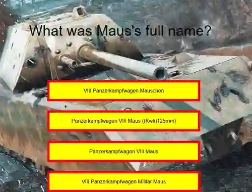 Xogo Tank Quiz: Maus en liña