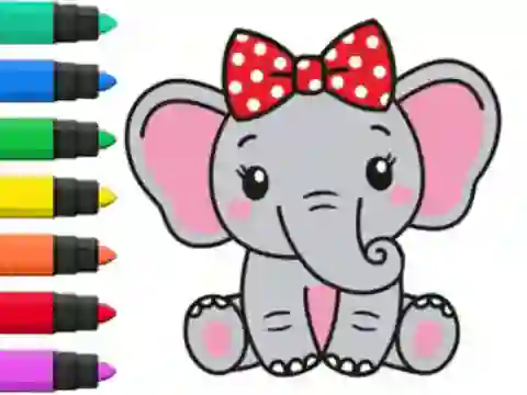 Xogo Coloring Book: Elephant en liña