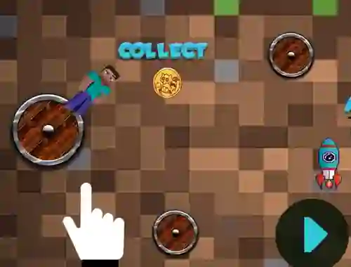 Xogo Mineblock Rotate And Fly Adventure en liña