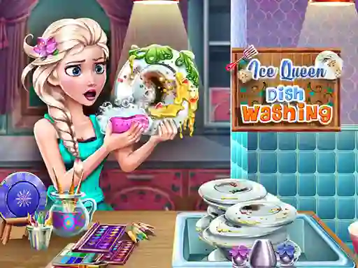 Xogo Ice Queen Dish Washing en liña