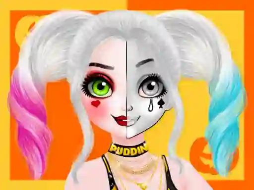 Xogo Princess Halloween Makeup Halffaces Tutorial en liña