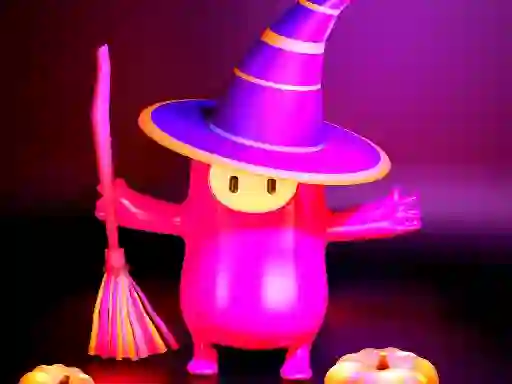 Xogo Fall Guys Halloween Puzzle en liña