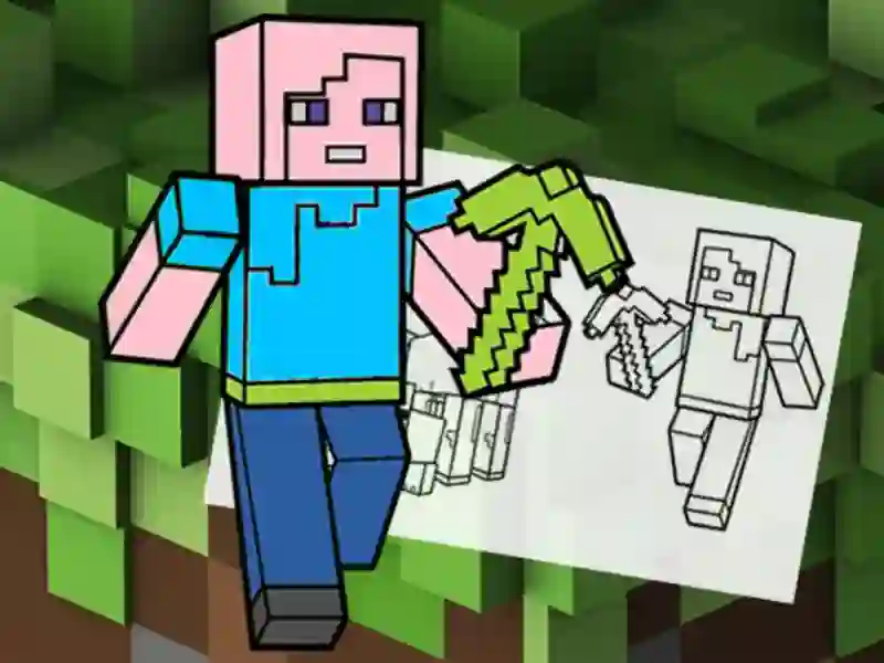 Xogo Minecraft Fun Coloring Book en liña