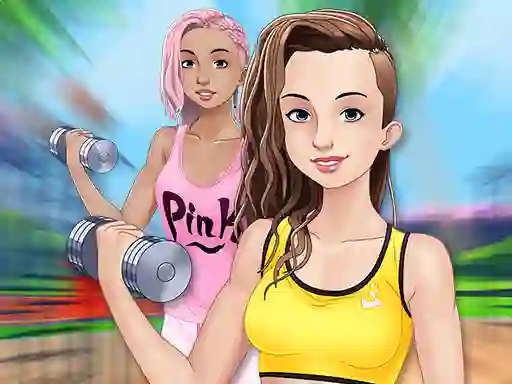 Xogo Fitness Girls Dress Up en liña