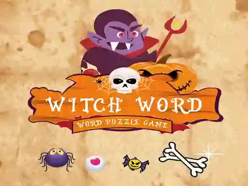 Xogo Witch Word Halloween Puzzel Game en liña