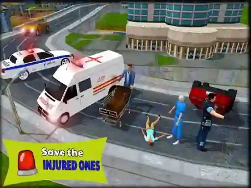 Xogo Ambulance Rescue Driver Simulator 2018 en liña
