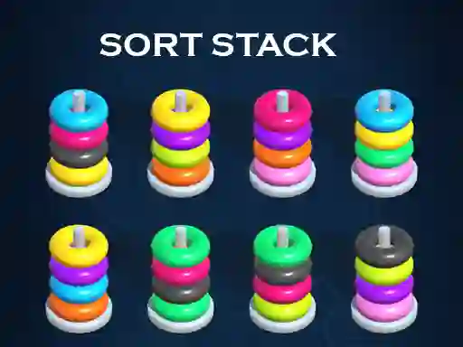 Xogo Sort Stack color Hoop Game en liña