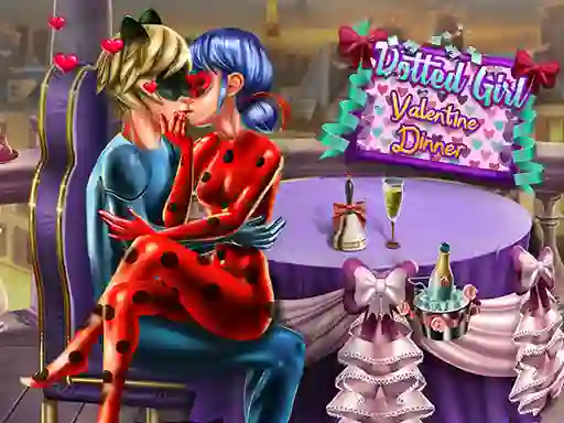 Xogo Dotted Girl Valentine Dinner en liña
