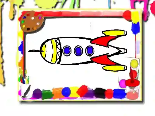 Xogo Rockets Coloring Book en liña