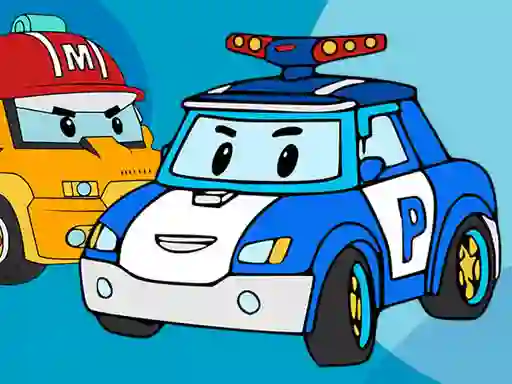 Xogo Robocar Coloring Book en liña