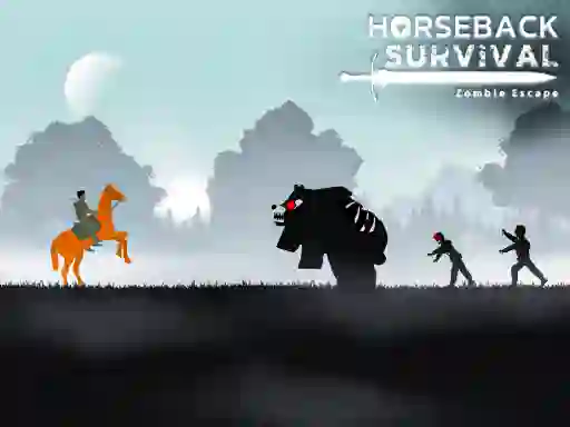 Xogo Horseback Survival Zombies Escape en liña