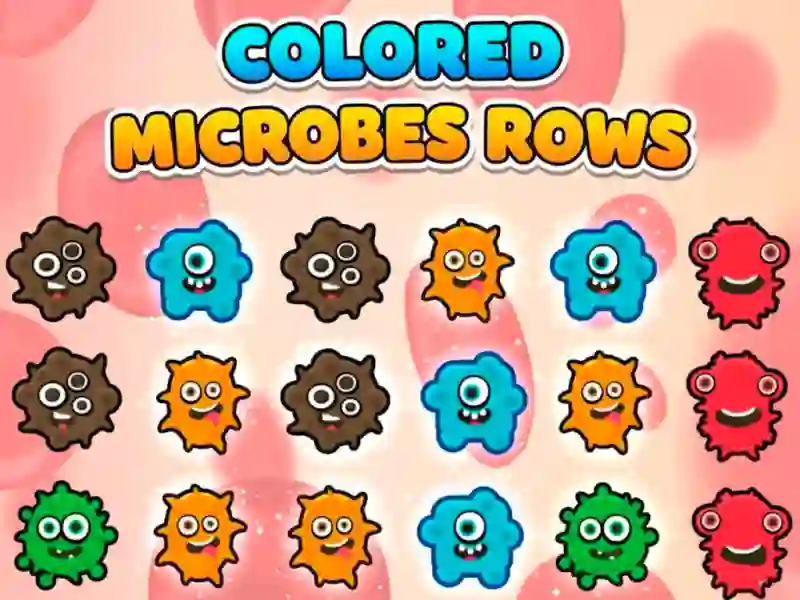 Xogo Colored Microbes Rows en liña