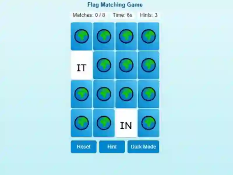 Xogo Memory Match Flag Edition en liña