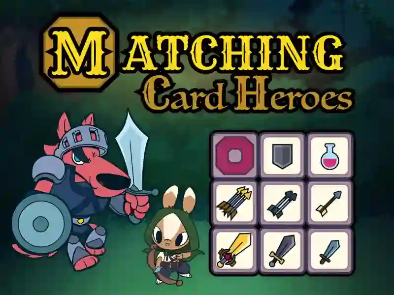 Xogo Matching Card Heroes en liña