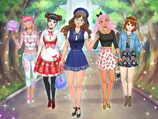 Xogo High School Anime Dress Up en liña
