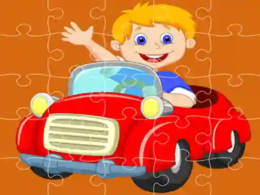 Xogo Pedal Cars Jigsaw en liña