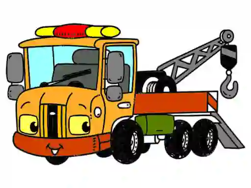 Xogo Tow Trucks Coloring en liña