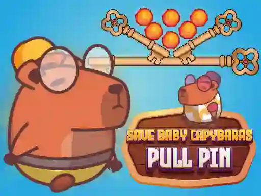 Xogo Save Baby Capybaras Pull Pin en liña