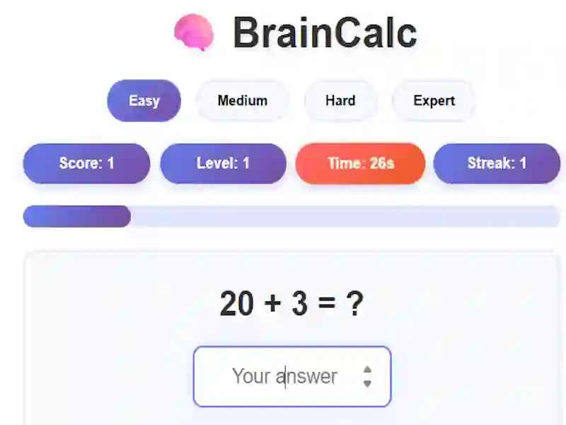 Xogo BrainCalc en liña