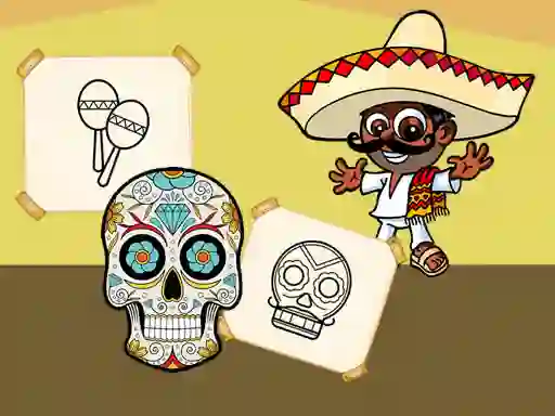 Xogo Crazy Mexican Coloring en liña