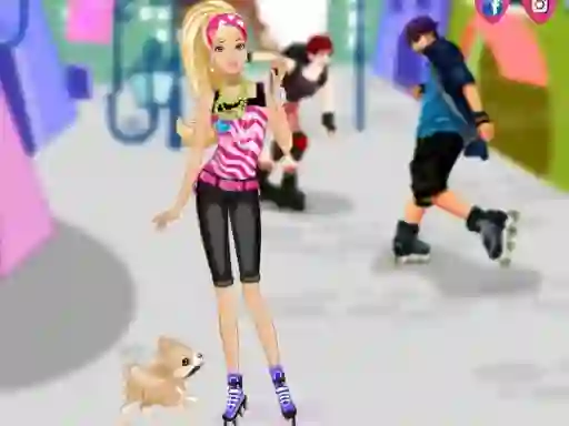 Xogo Barbie on roller skates en liña