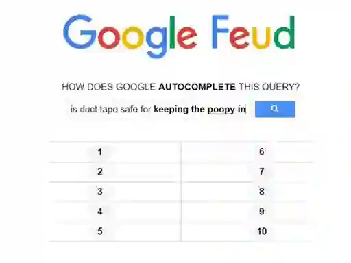 Xogo Google Feud en liña