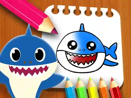 Xogo Baby Shark Coloring Book en liña
