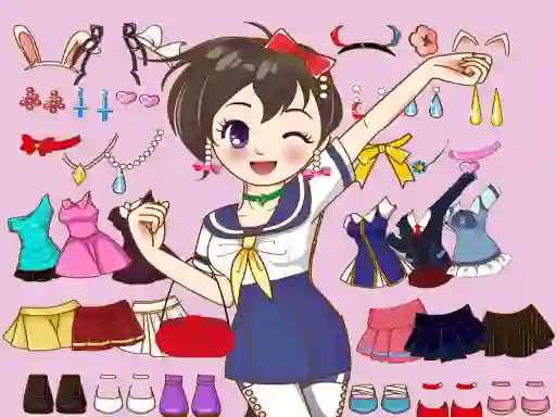 Xogo Anime Dress Up Mania en liña