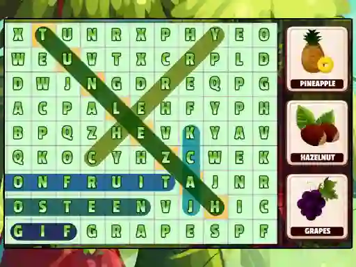 Xogo Word Search Fruits en liña
