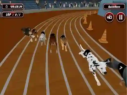 Xogo Crazyl Dog Racing Fever en liña