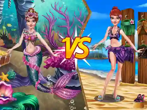 Xogo Mermaid vs Princess Outfit en liña