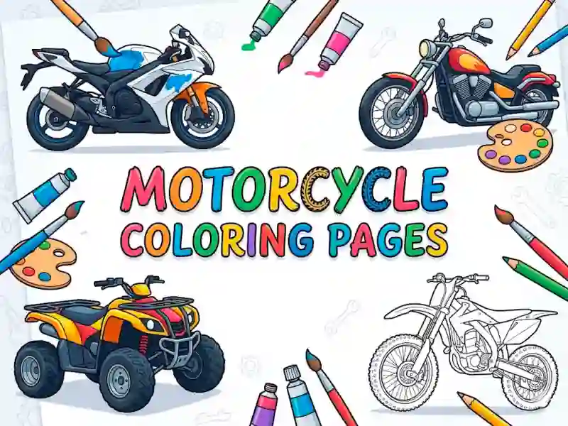 Xogo Motorcycle Coloring Pages en liña