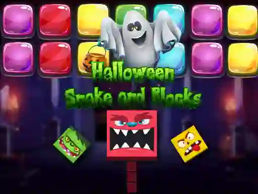 Xogo Halloween Snake and Blocks en liña