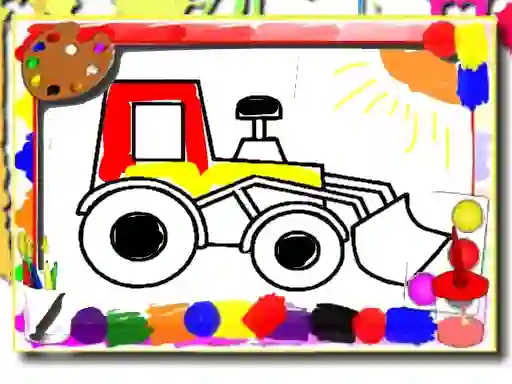 Xogo Back to School: Kids Car Coloring en liña