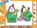 Xogo Online coloring baby twins en liña