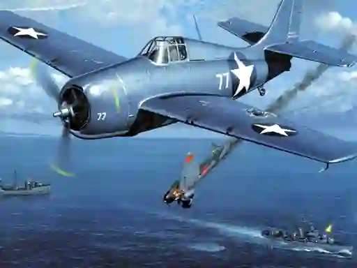 Xogo Aviation Art Air Combat Puzzle en liña