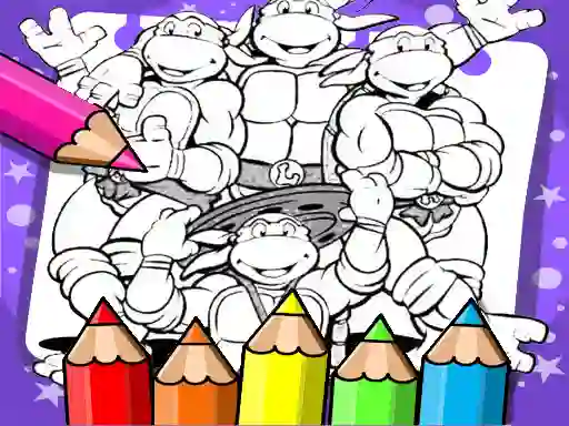 Xogo Ninja Turtle Coloring Book en liña