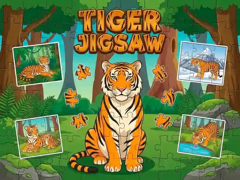 Xogo Tiger Jigsaw en liña