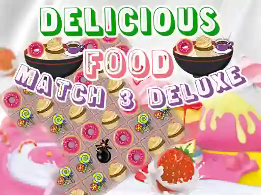 Xogo Delicious Food Match 3 Deluxe en liña