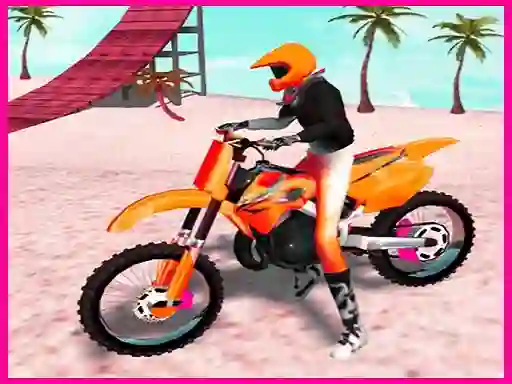 Xogo Motocross Beach Jumping Bike Stunt en liña