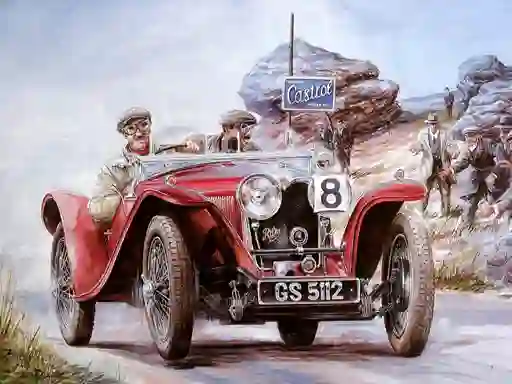 Xogo Painting Vintage Cars Jigsaw Puzzle 2 en liña