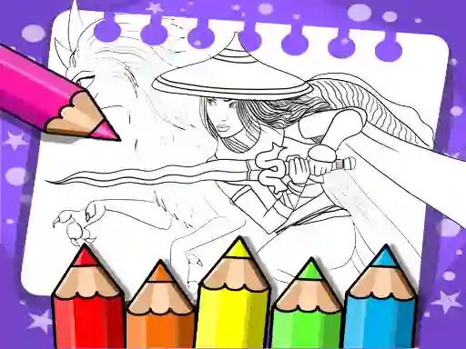 Xogo Raya And The Last Dragon Coloring Book en liña