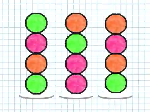 Xogo Ball Sort Paper Note en liña