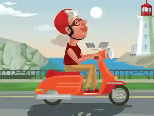 Xogo City Scooter Ride Coloring en liña