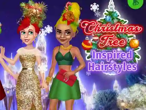 Xogo Christmas Tree Inspired Hairstyles en liña